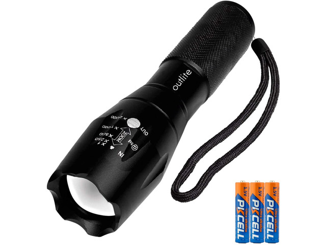 thumbnail image 2 of Flashlight Rechargeable 2000 High Lumens Ultra-Bright Covers 3200 Ft F 2 of 11