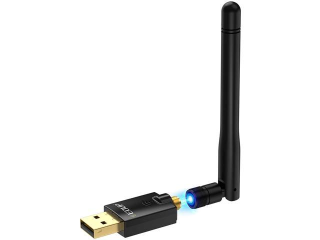 USB WiFi Adapter Wireless Network Adapters AC 600Mbps Dual Band 24G/58Ghz Wi-Fi Dongle with External Antenna for Laptop Desktop PC Compatible