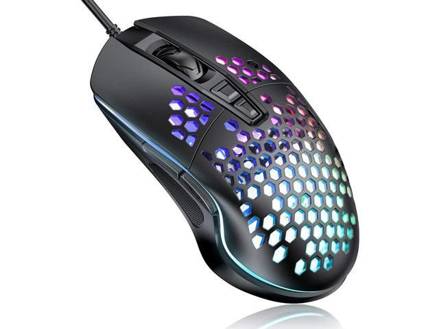 BENGOO RGB Gaming Mouse Wired USB Mouse with Lightweight Honeycomb Shell 7200 DPI Adjustable 7 Programmed Buttons Ergonomic Optical Computer Gamer