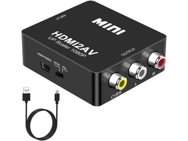 HDMI to RCA DIGITNOW 1080P Mini HDMI to Analogue AV 3RCA CVBS Composite HD Video Audio Converter Adpter Supports PAL/NTSC for PC Laptop PS4 PS3