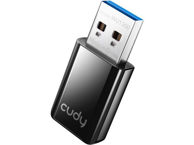 Cudy WU1300 AC 1300Mbps WiFi USB Adapter for PC USB 30 USB WiFi Dongle 5Ghz /24Ghz WiFi USB USB Wireless Adapter for Desktop/Laptop Compatible