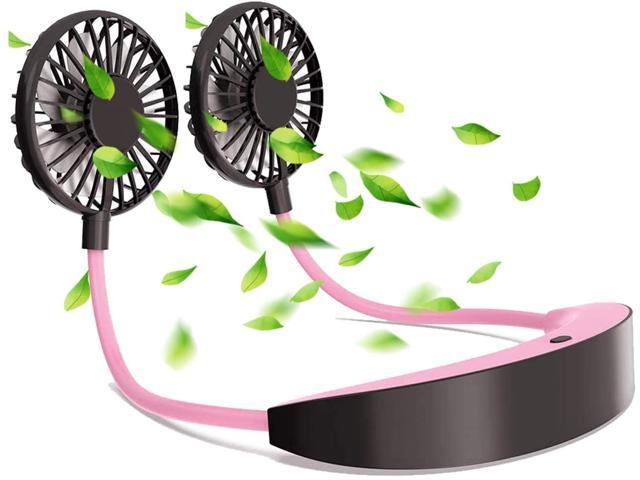5200mAh High Capacity USB Fan Portable Fan Hand Free Personal Mini Fan 4 Speeds 360 Degree Adjustment Head Cool Wearable Fan for Home Travel