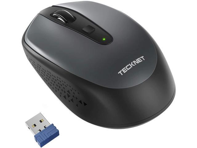 TECKNET Omni Small Portable 24G Wireless Optical Mouse with USB Nano Receiver for Laptop Computer 18 Month Battery Life 3 Adjustable DPI Levels: