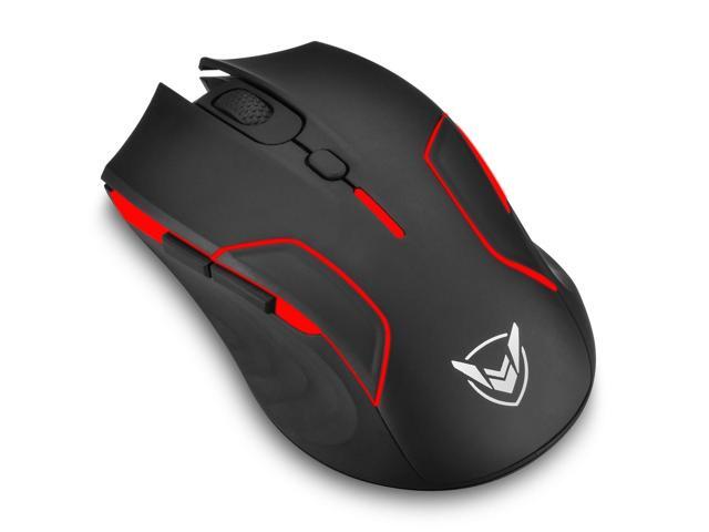PICTEK Gaming Mouse Wireless Customizable RGB Backlight Mouse with 6 Programmable Buttons 220 Hours Battery Life 1Ms Polling Rate Adjustable Up to