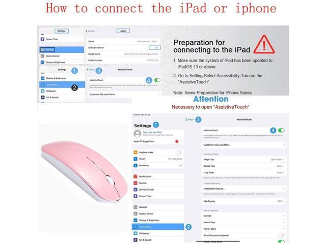 Bluetooth Mouse Rechargeable Wireless Mouse for MacBook ProBluetooth Wireless Mouse for Laptop PC Computer