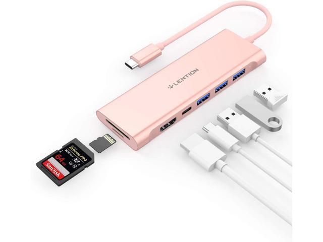 LENTION USB C Multi-Port Hub with 4K HDMI 3 USB 30 SD/Micro SD Reader Type C Charging Adapter Compatible 2020-2016 MacBook Pro 13/15/16 New