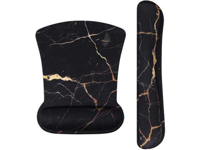 iLeadon Keyboard Wrist Rest Pad and Mouse Wrist Rest Support Mouse Pad Set Non Slip Rubber Base Wrist Support with Ergonomic Raised Memory Foam for