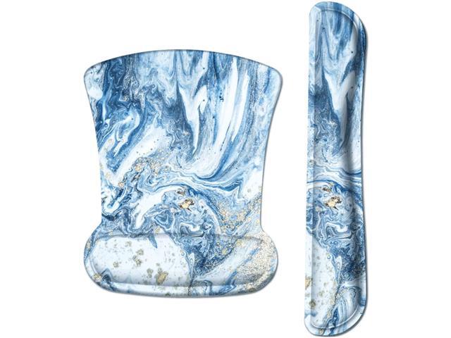 iLeadon Keyboard Wrist Rest Pad and Mouse Wrist Rest Support Mouse Pad Set Non Slip Rubber Base Wrist Support with Ergonomic Raised Memory Foam for