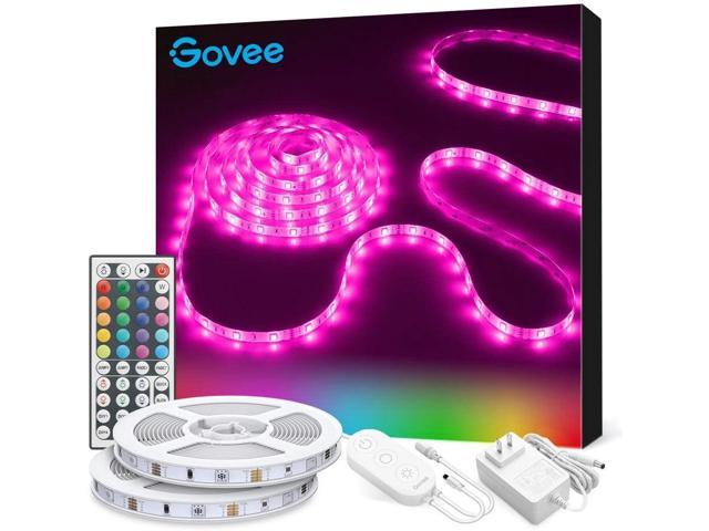 Govee LED Strip Lights 328FT RGB LED Lights with Remote Control 20 Colors and DIY Mode Color Changing LED Lights Easy Installation Light Strip for