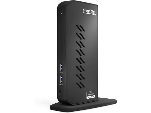 Plugable USB 30 and USB-C Universal Laptop Docking Station for Windows (Dual Video HDMI Gigabit Ethernet Audio 6 USB Ports)