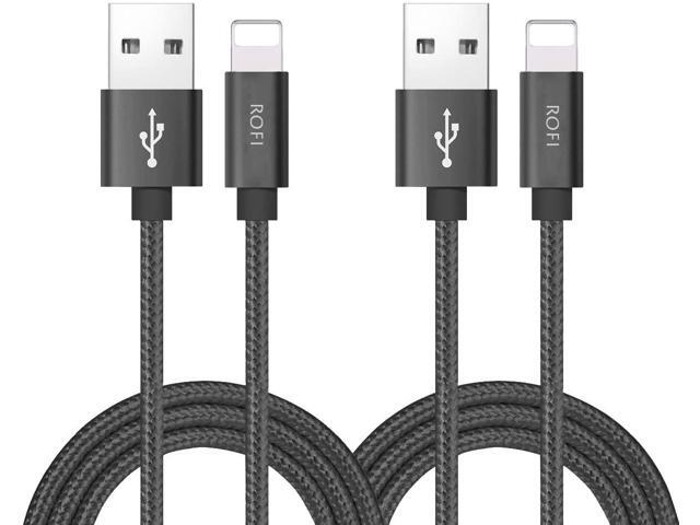 RoFI Compatible Phone Cable [2Pack] 4FT Nylon Braided Fast Charging USB Cord Replcement for Phone X 8 8 Plus 7 7 Plus 6s 6s Plus 6 6 Plus 5 5S 5C