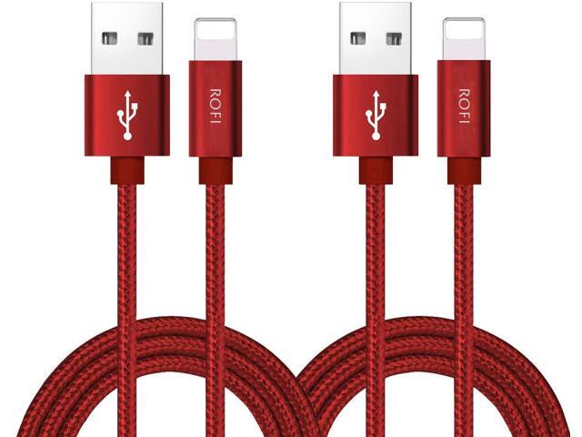 RoFI Compatible Phone Cable [2Pack] 6FT Nylon Braided Fast Charging USB Cord Replcement for Phone X 8 8 Plus 7 7 Plus 6s 6s Plus 6 6 Plus 5 5S 5C