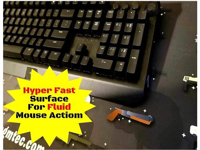 EGM TEC X-Night Gamer Pad - Hyper Precision & Speed Extended XL Non Slip Gaming Mouse Pad Gaming Keyboard Battle Royal Pad Mouse Desk Mat 12 X27