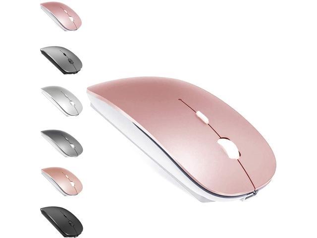 Rechargeable Bluetooth Mouse for MacBook Pro/MacBook Air/iMac/iPad/Windows/LaptopWireless Mouse for MacBook Air/Pro/iPad/Laptop (Pink)