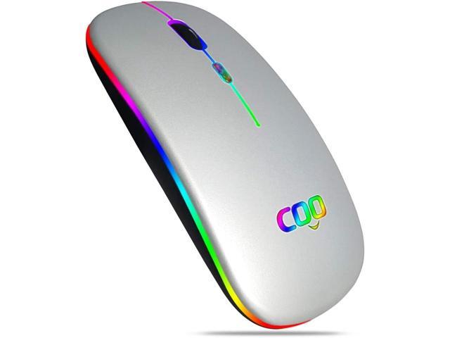 Bluetooth Wireless Mouse Slim Dual Mode(Bluetooth 50 and 24G Wireless) Rechargeable Wireless Mouse with 3 Adjustable DPI for MacBook Laptop MacOS