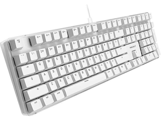 Macally Backlit Mechanical Keyboard for Mac - for Apple Mac Mini Mac Pro iMac iMac Pro MacBook Pro/Air - Full Size Mac Mechanical Keyboard with