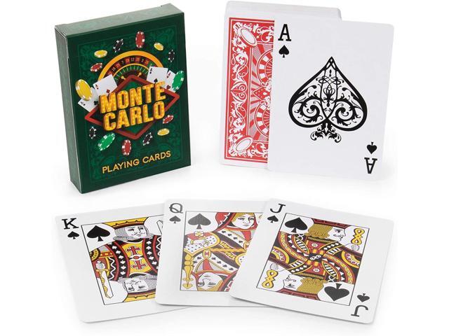 Brybelly Monte Carlo Poker Decks Specialized Playing Cards for Professional-Grade Game Experiences Casino Quality Linen-Coated Craft Allows for
