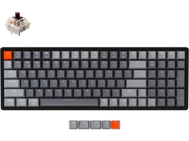 Keychron K4 Wireless Bluetooth/USB Wired Gaming Mechanical Keyboard Compact 100 Keys RGB LED Backlit Gateron Brown Switch N-Key Rollover Aluminum