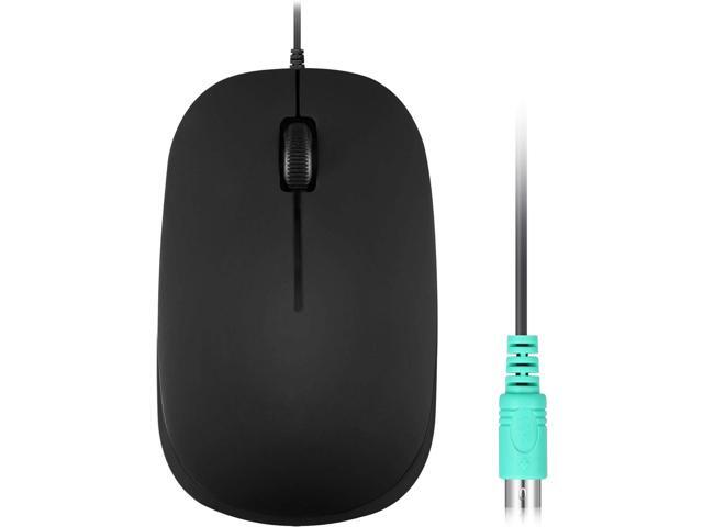 Perixx Perimice-201 Wired PS2 Optical 3 Button Mouse with 800 DPI and Illuminated Wheel Black