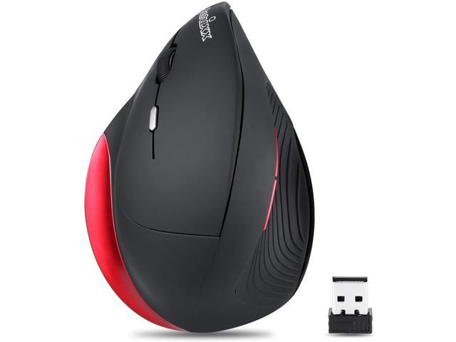 Perixx PERIMICE-718 Left Handed Wireless Mouse - Ergonomic Vertical Design - Programmable 5 Buttons