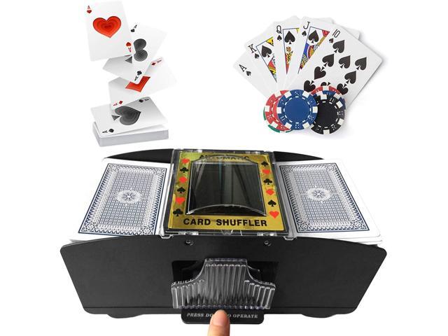 Playing Card Shuffler Automatic Poker Card Shuffler Automatic Battery Operated 2 Deck Playing Cards Shuffling for Home Party Club Bridge Game Poker