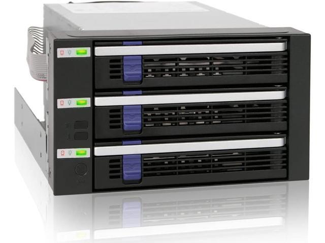 ICY DOCK FatCage 3x35 SATA Hard Drive Hot-Swap Backplane Cage Mobile Rack in 2X 525 Drive Bay(MB153SP-B)