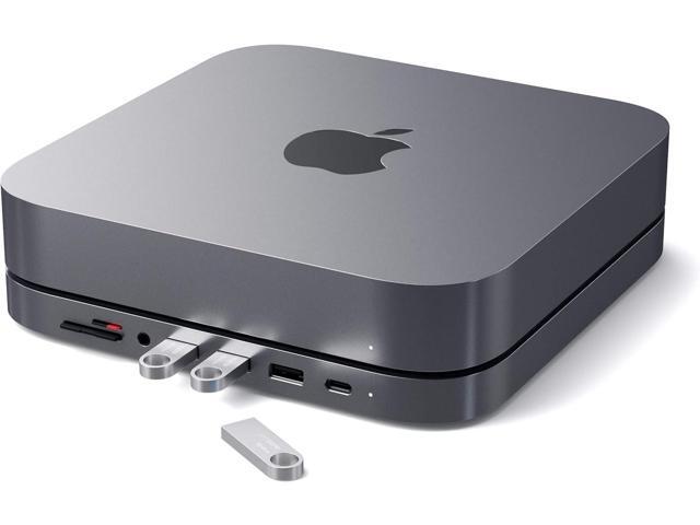 Satechi Type-C Aluminum Stand & Hub - USB-C Data Port Micro/SD Card Readers USB 30 & Headphone Jack Port - Compatible with 2020 & 2018 Mac Mini
