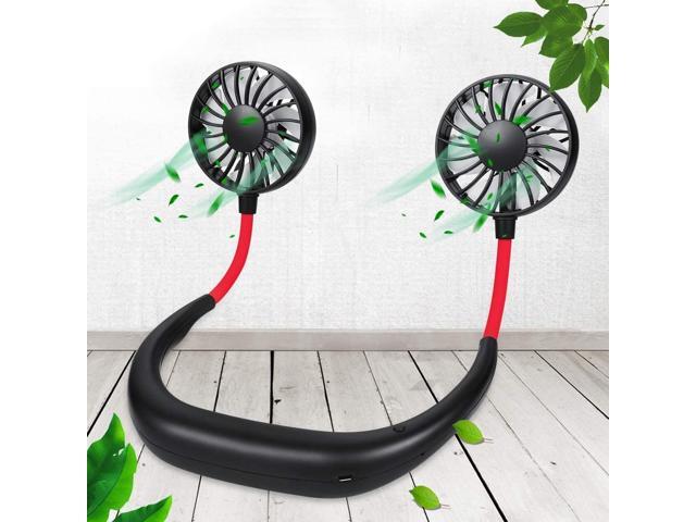HOKLAN Wearable Personal Mini Fan Hands-Free Portable Sports Fan with 3 Adjustable Speeds Electric Foldable Fan for Office Gym Indoor Outdoor