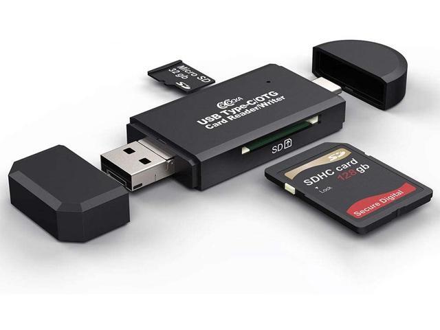 USB SD Card Reader COCOCKA Micro SD/TF Flash Card Reader Memory Card Reader SD Card Adapter with OTG Function for PC/Laptop/Android