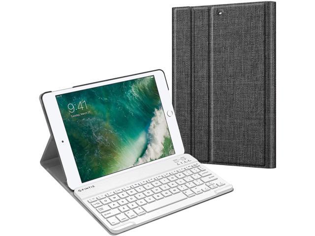 Fintie Keyboard Case for iPad 97 2018/2017 / iPad Air 2 / iPad Air - Slim Shell Stand Cover w/Magnetically Detachable Wireless Bluetooth Keyboard
