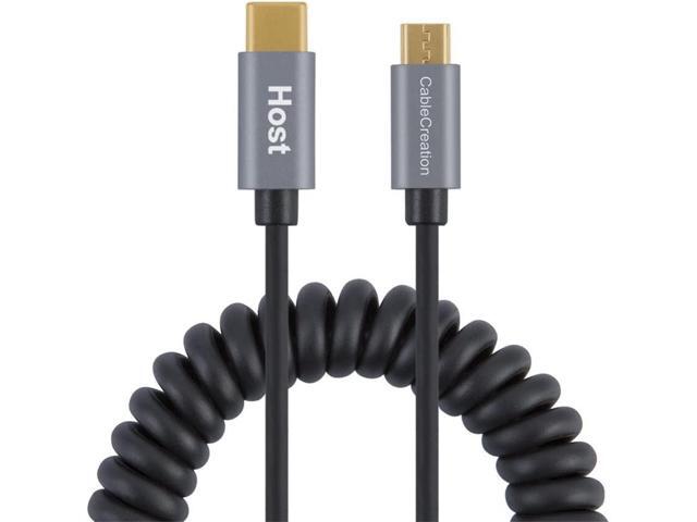 USB C to Micro USB Cable CableCreation Coiled USB Type C to Micro B OTG Cable Compatible Pixel XL 2 Galaxy S9/S9+Type C & Micro-B Devices