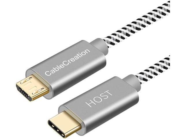 USB C to Micro USB Cable CableCreation 33 ft Braided USB Type C to Micro B OTG Cable 480Mbps Compatible with MacBook Pro Pixel 3 XL Galaxy