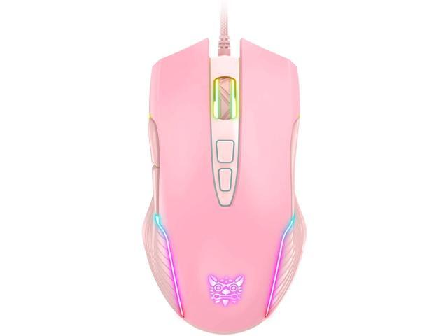 ONIKUMA RGB Gaming Mouse Wired USB Optical Computer Mice with RGB Backlit 6 Adjustable DPI Up to 6400 Ergonomic Gamer Laptop PC Mouse with 7