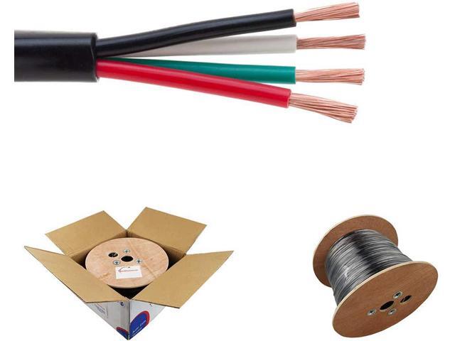 Satmaximum Outdoor Speaker Cable 16 AWG Direct Burial UV Protection Rated Audio Water Proof Wire (250 Feet 16/4)