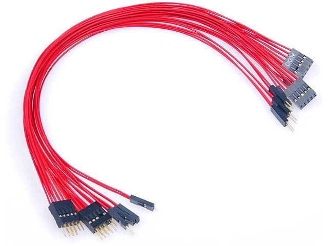 LM YN Motherboard Extension Cable Set Silver Plating Cord Gold-Plated Plug Six Kinds of Extension Cord POWE LED HDD LED Power SW Reset SW HD Audio