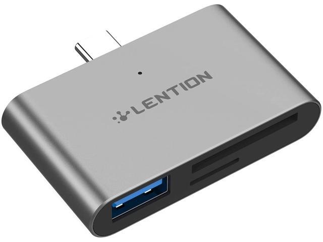 LENTION USB C to SD/Micro SD Card Reader with USB 30 Adapter Compatible 2020-2016 MacBook Pro MacBook 12 New iPad Pro/Mac Air New Surface