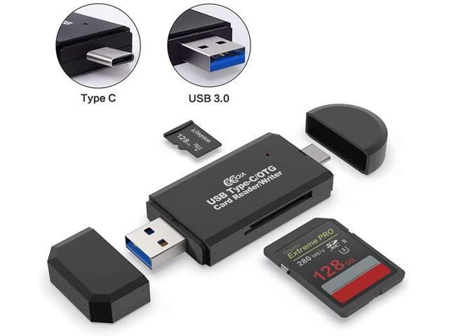 COCOCKA SD Card Reader/Writer 30 Memory Card Reader for Android Phone/PC/Laptop/Camera/Mac/Windows/Linux with USB and Typc C Port