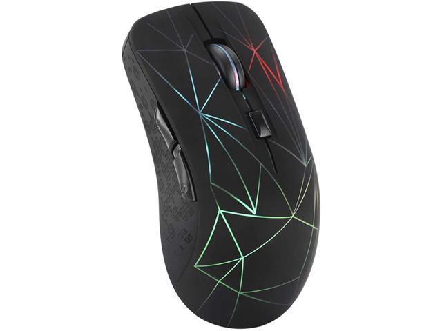Rechargeable Bluetooth Wireless Gaming MouseBT50 and 24G Cordless Mice Dual ModeSilent ClickRGB Rainbow Backlit for MacBookLaptop and Computer