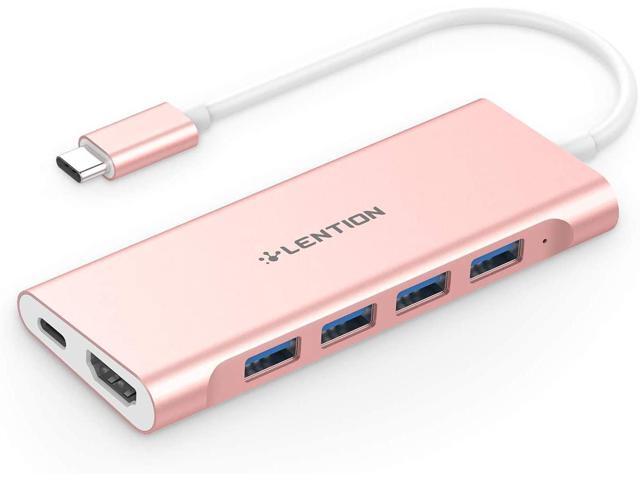 LENTION USB-C Multi-Port Hub with 4K HDMI Output 4 USB 30 Type C Charging Adapter Compatible 2020-2016 MacBook Pro 13/15/16 New Mac Air & Surface