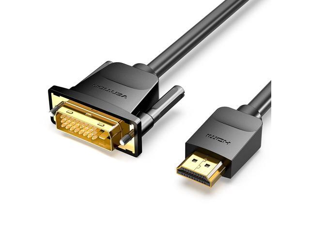 VENTION HDMI to DVI Cable Bi Directional DVI-D 24+1 Male to HDMI Male Adapter High Speed Support 1080P HD for Xbox PS4 PS5 Laptop Graphics Card