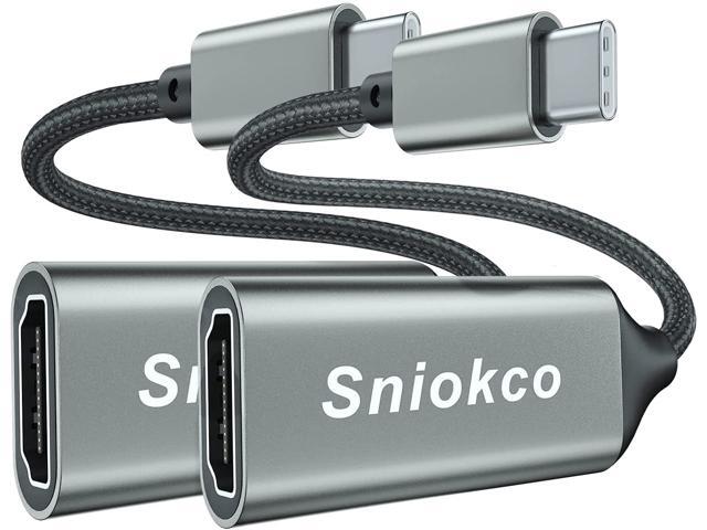 2 Pack USB C to HDMI Adapter Sniokco Type-C to HDMI Adapter (Thunderbolt 3) for Home Office Compatible with MacBook Pro MacBook Air Pixelbook