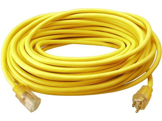 Southwire 2589 100-ft 12/3 SJTW Outdoor Heavy Duty 3 Prong Power Water Resistant Vinyl Jacket for Commercial Use and Major Appliances Extension