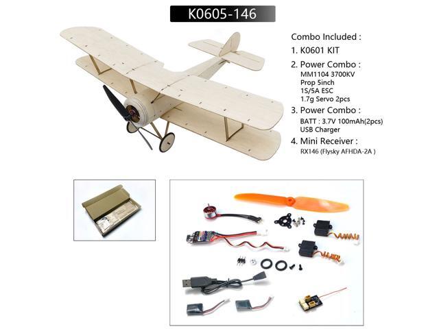 Dancing Wings Hobby K6 Sopwith Pup 378mm Wingspan Balsa Wood Laser Cut Micro RC Airplane Warbird Biplane-BNF Compatible Flysky AFHDS 2A