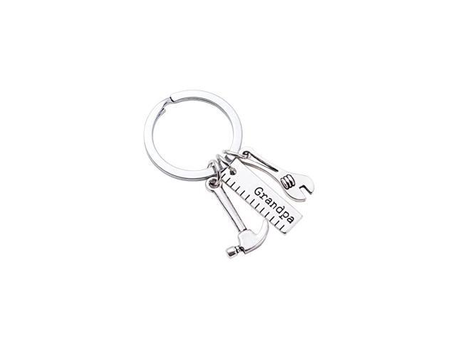 Dad Keychain Christmas Gift Hammer Wrench Keyring Grandpa Christmas Gift from daughter or Son Father's Day Gift