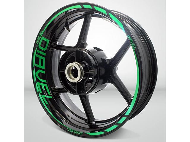 Green Motorcycle Rim Wheel Decal Accessory Sticker For Ducati Diavel