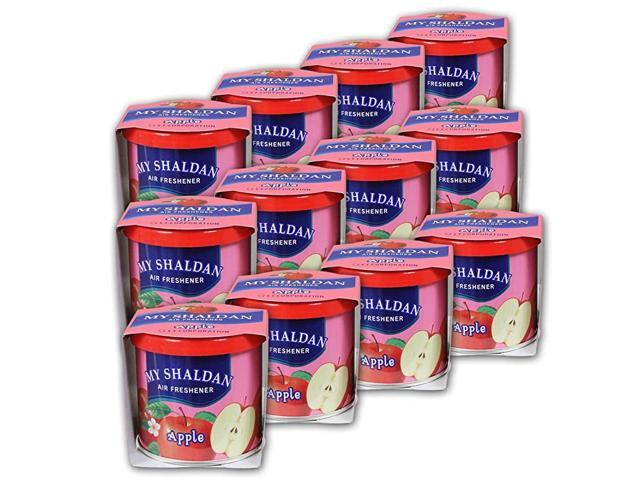 of 12 My Shaldan Japanese Car Cup-Holder Natural Air Freshener Cans (Apple Scented)