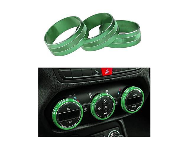 Air Conditioning Button Cover Decoration Twist Switch Ring Trim for Jeep Wrangler JK JKU Patriot 2011-2018 Compass 11-16 Liberty 08-12 Dodge