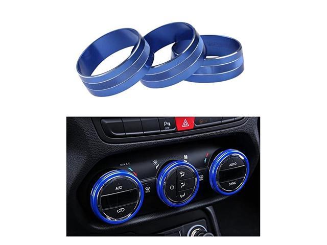 Air Conditioning Button Cover Decoration Twist Switch Ring Trim for Jeep Wrangler JK JKU Patriot 2011-2018 Compass 11-16 Liberty 08-12 Dodge