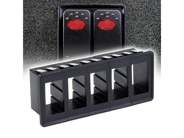 Rocker Switch Panel Housing Kit [Industry Standard Fit] [Heavy Duty] [Expandable Design] [Professional Look] Automotive Mount Rocker Switch Holder