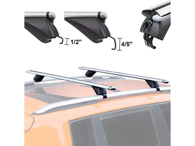 2pcs Aluminum Roof Top Cross Bars Roof Rack Set 53' with Keyed Locking - Adjustable Maximum for 53' Width Rails - Great for Mounting Kayaks